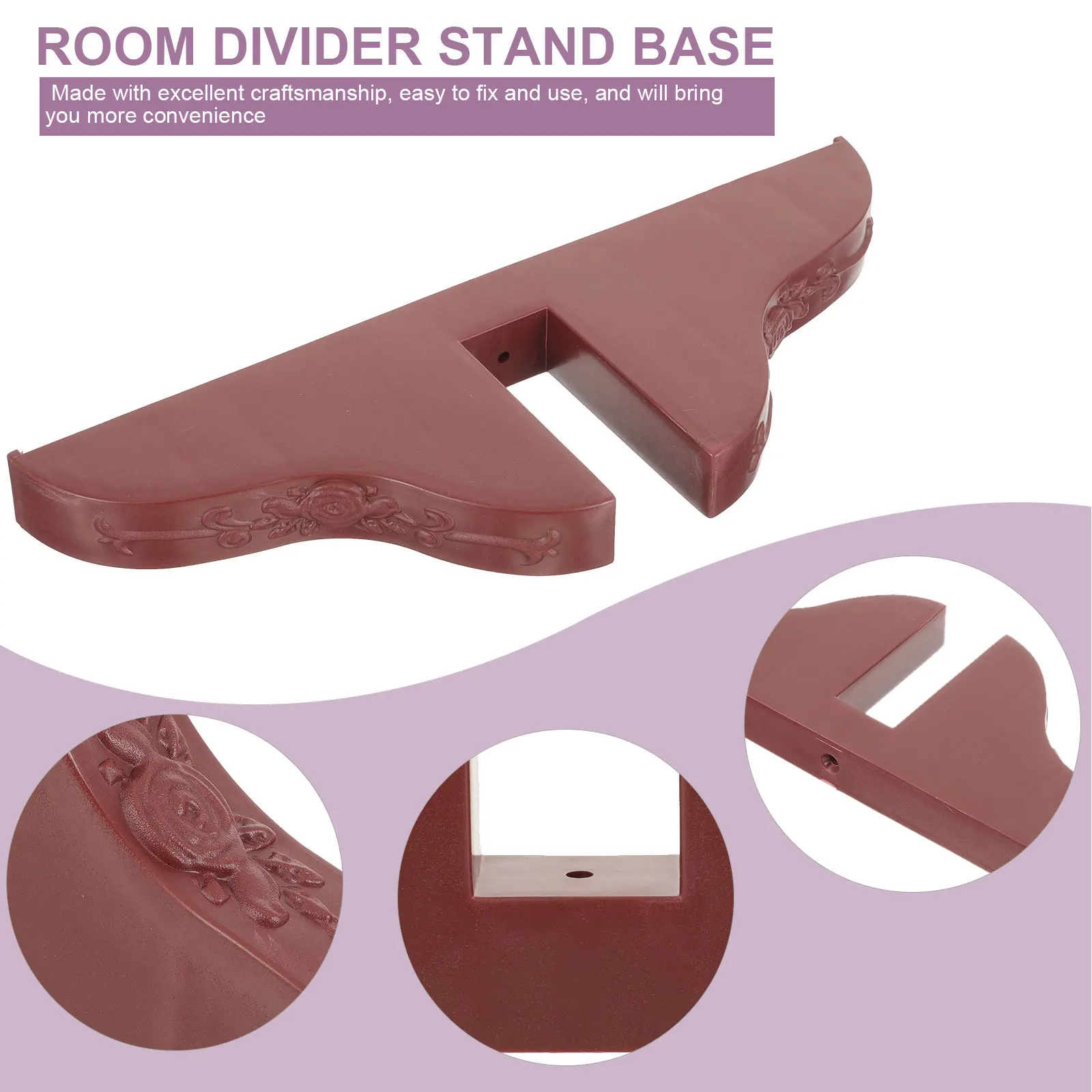 Screen Divider Base Wood Room Divider Stand Base Thickened Room Partition Support Brackets For Office Home Privacy Panel