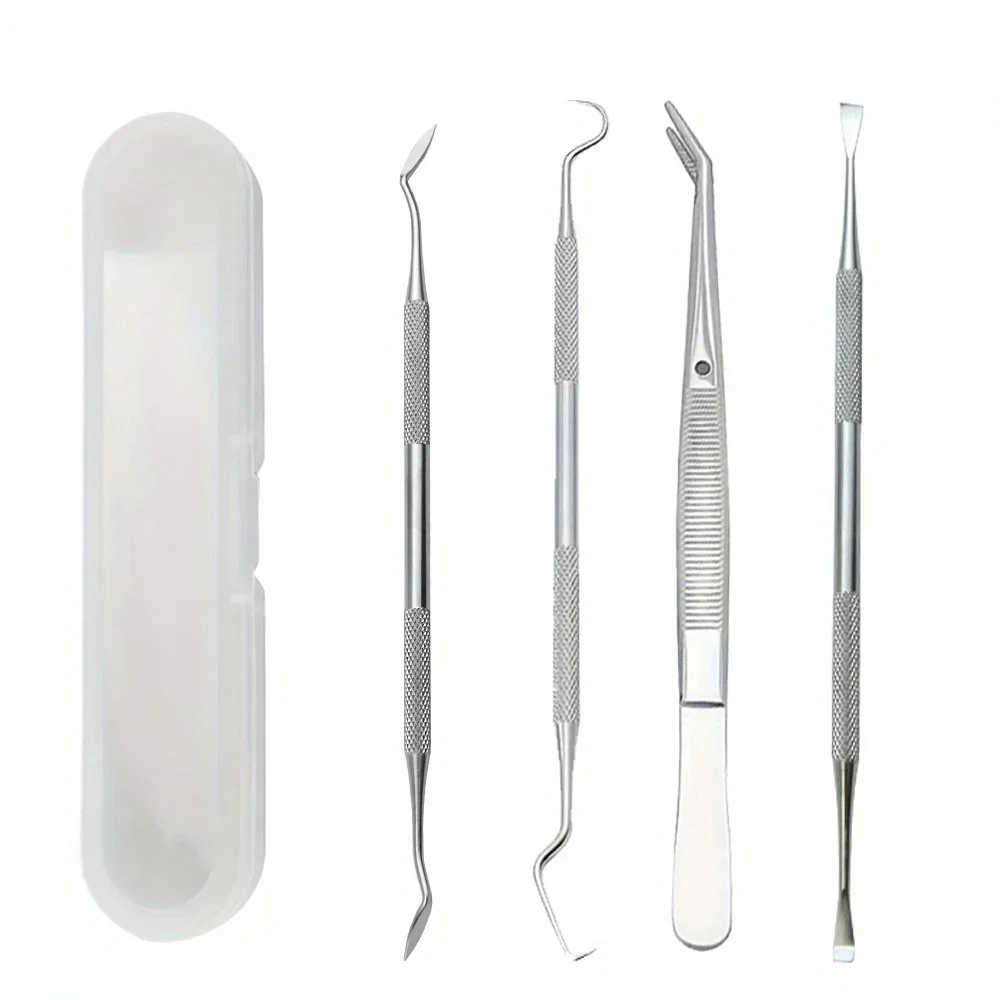 Professional Dental Scaler Kit Stainless Steel Teeth Cleaning Tools for Tartar Plaque Removal, Nail Art & Crafts,Durable Metal