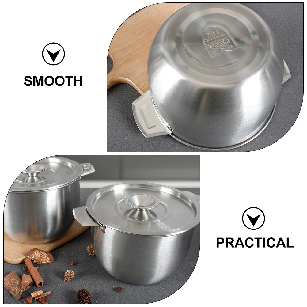 

Stainless Steel Filter Basin Storage Pot Grease Container Kitchen Cooking Baking Mixing Lard Soup Salad Household Restaurant