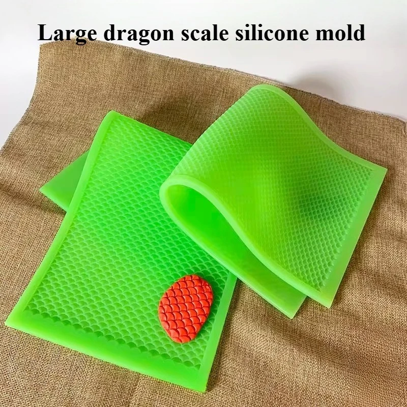 Pottery Dragon Scales Silicone Mold Handmade Ultra-light Clay Made Dragon Scales Pattern Auxiliary Dragon Scales Silicone Mold