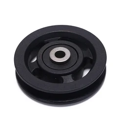 1pc 90mm Black Iron Core Bearing Pulley Wheel Cable Gym Equipment Part Wearproof
