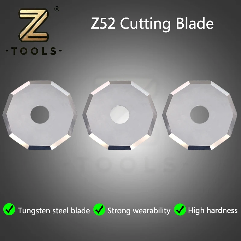 Z52 Rotary Blade Circular Knife Router Bit Decagonal 10-Sided Rotation Knife Blades for Fiber Materials