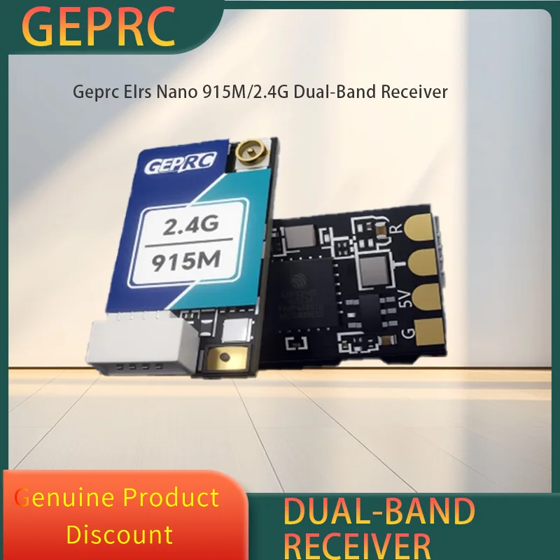 

GEPRC ELRS Nano 915M/2.4G Dual-Band Receiver Built-in WiFi ESP32-C3 LR1121 Chip DIY FPV Quadcopter Longrange Drone Parts