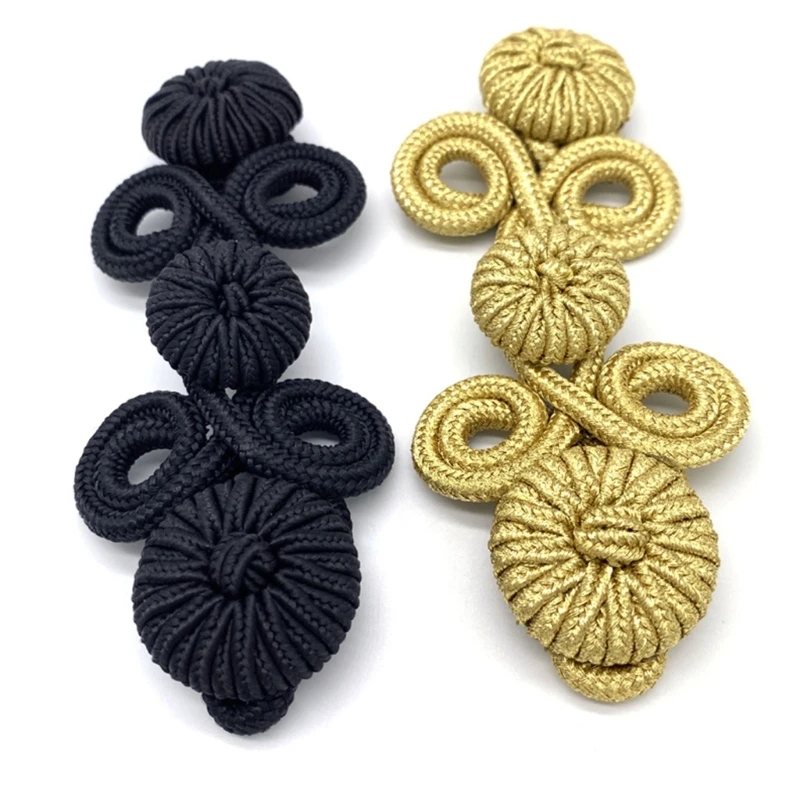 Traditional Chinese Styles Knot Buttons Fastener Plate Buckles For Cheongsam 6XDA