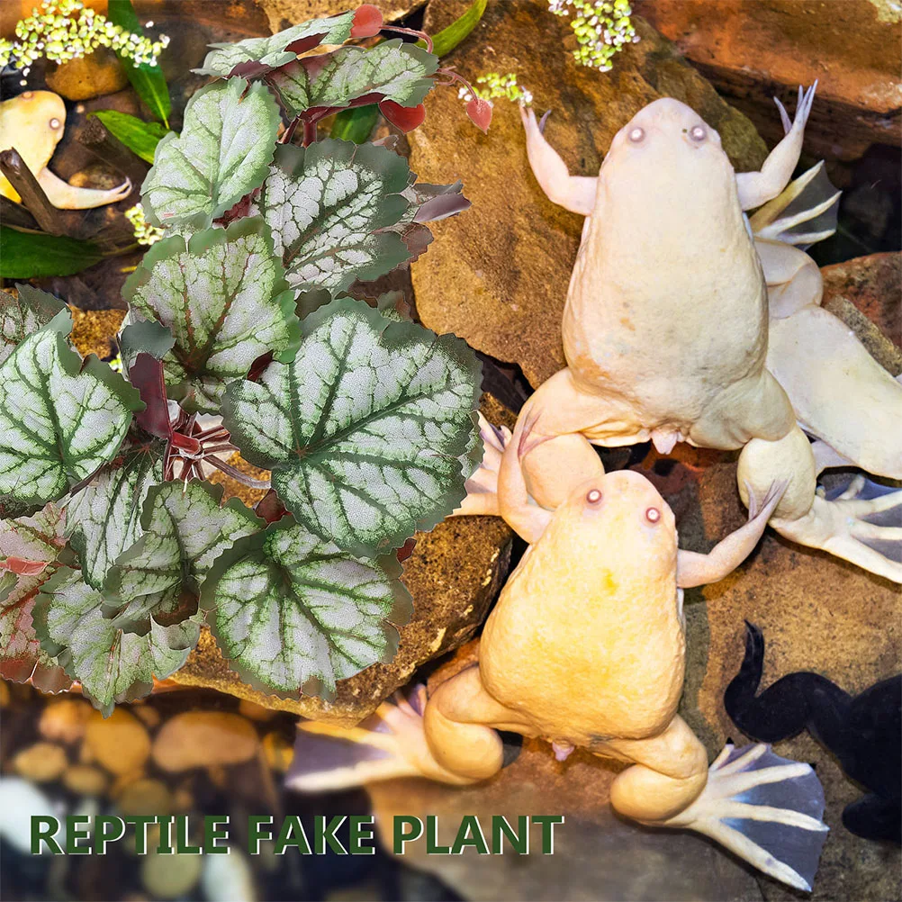 

Simulated Hanging Reptile Plant Green Artificial Leaves For Terrarium Decor Turtle Box Climbing Habitat Fake Plants Reptile