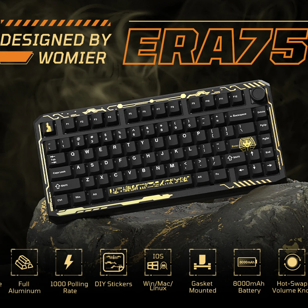 Womier ERA75 2.4G/Bluetooth/USB ワイヤレスゲーミングメカニカル