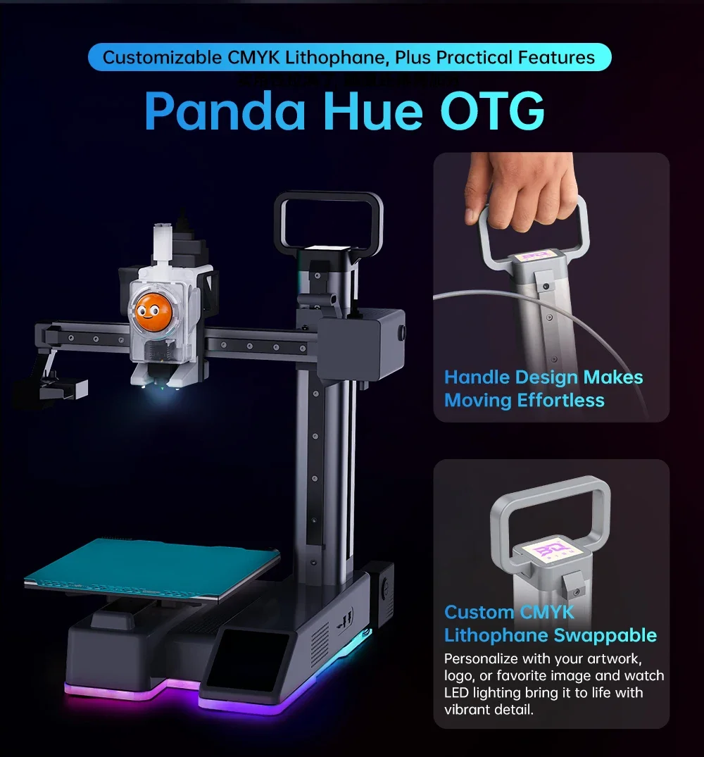 

BIQU Panda Hue OTG Aluminum Alloy CNC Precision Lightweight Rugged Personalize LED Lighting Upgrade For Bambu Lab A1 MINI