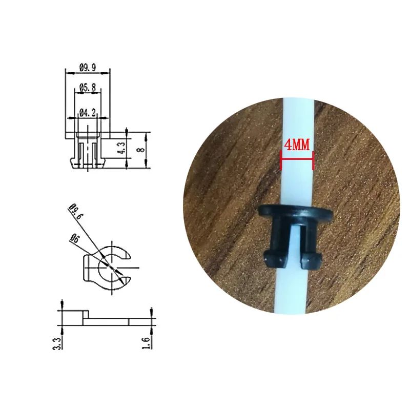 UM2 커넥터 보어 4mm PTFE 튜브 커플링 콜릿 및 클램프 클립 세트 1.75mm 필라멘트 3D 프린터 액세서리, 5/10 개