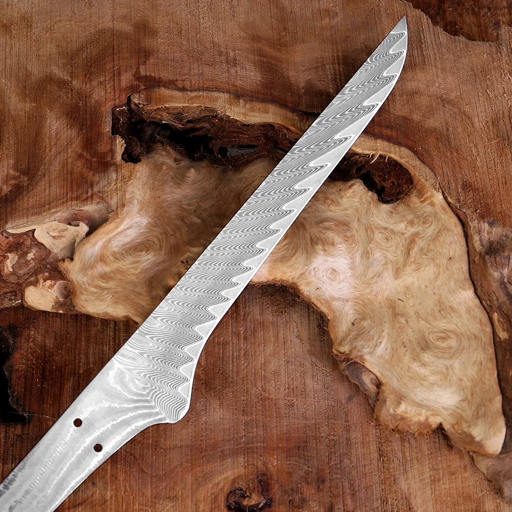 اليد مزورة دمشق الصلب قطعة الع - مراجعة Knife Blade Blank Damascus Steel Forged وسعره