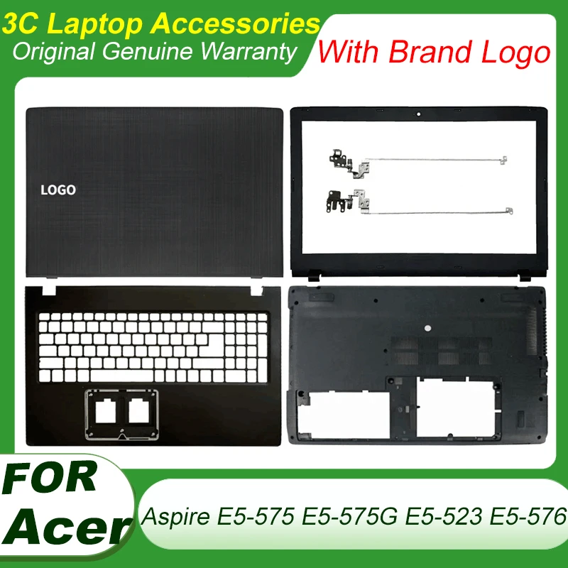 Imagem -01 - Tampa Traseira do Lcd do Portátil para Acer Aspire Moldura Dianteira Dobradiças Caixas Superiores Tampa Traseira Novo E5575 E5-575g E5-523 E5-553 E5-576 tampa traseira do lcd do portatil para acer aspire moldura dianteira dobradicas caixas superiores tampa traseira novo e5575 e5 575g e5 523 e5 553 e5 576 01