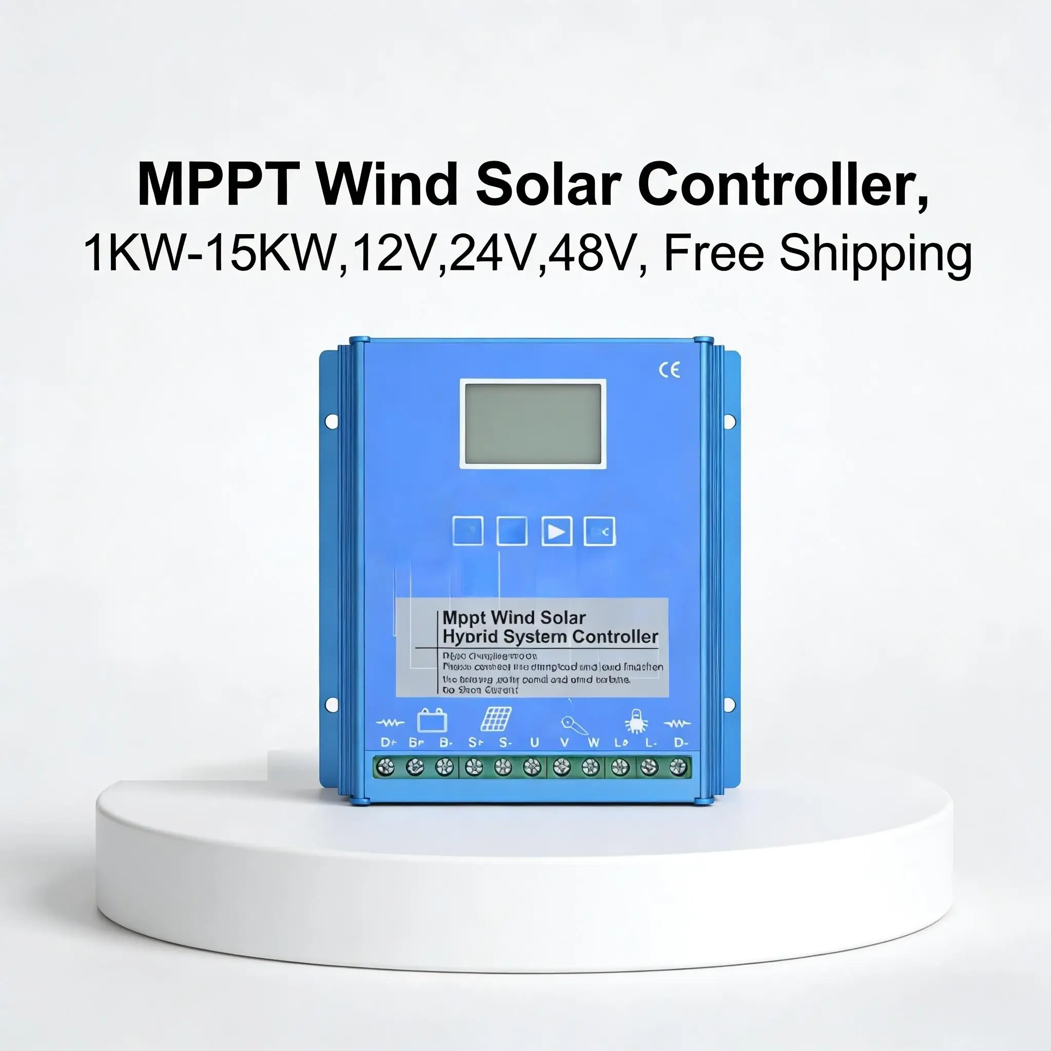 

Гибридный контроллер заряда MPPT 6000 Вт 12В/24В/48В для ветровых и солнечных систем, двойное MPPT-зарядное устройство с функцией повышения напряжения для турбин и фотоэлектрических панелей