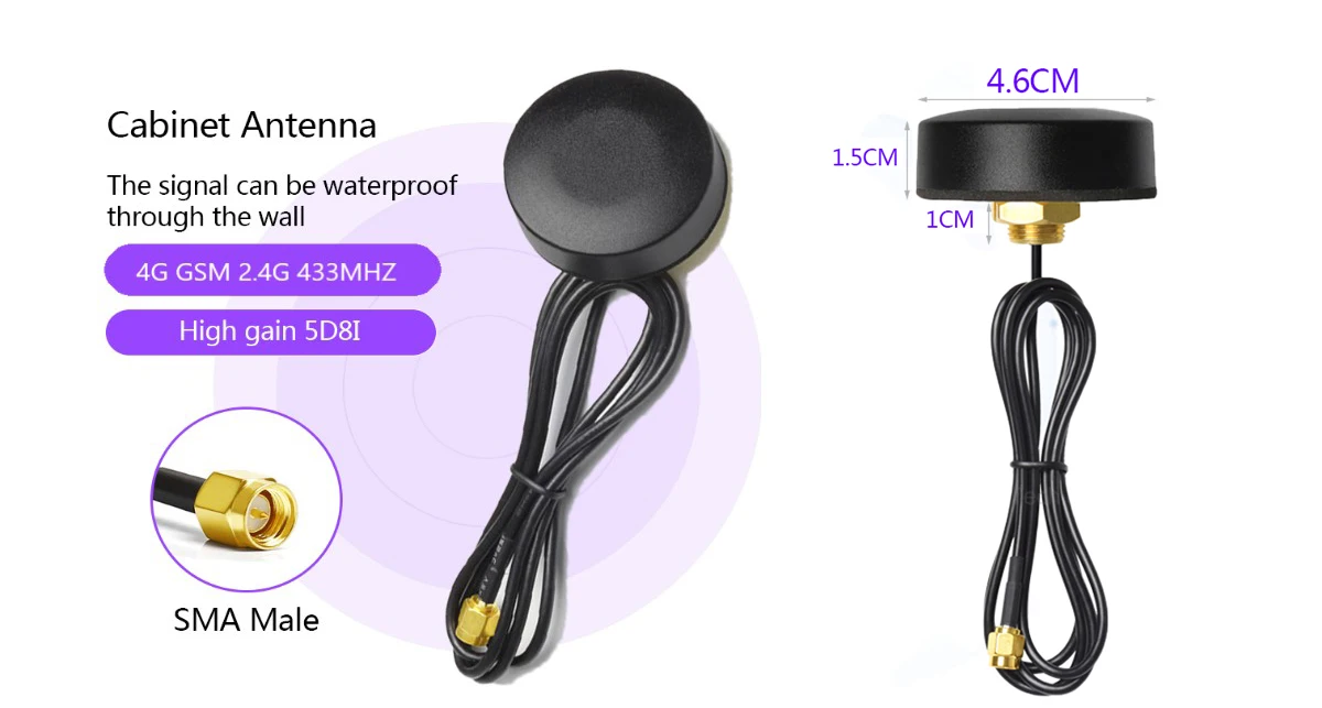 GWS 868MHz 915MHz Antenne 5dBi RP-SMA Anschluss GSM 915 868 MHz IoT Antenne für LoRa 21cm SMA Stecker /u.FL Pigtail Kabel – Detail 1