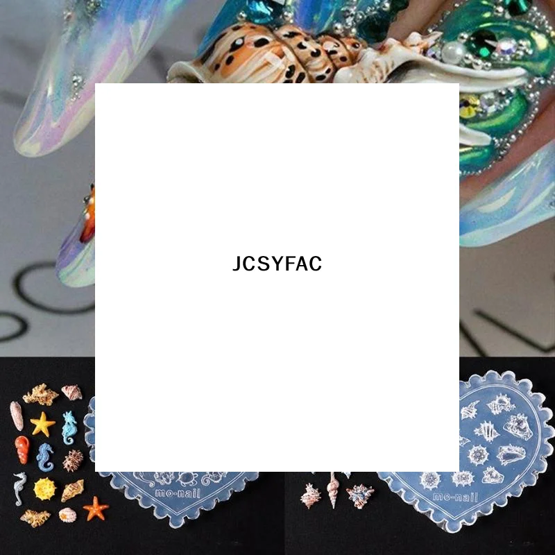 

Accessory Sea Shell Starfish Fishtail 3d Silicone Nail Mold Jellyfish Conch Transparent Art Carving Template Diy Accessories