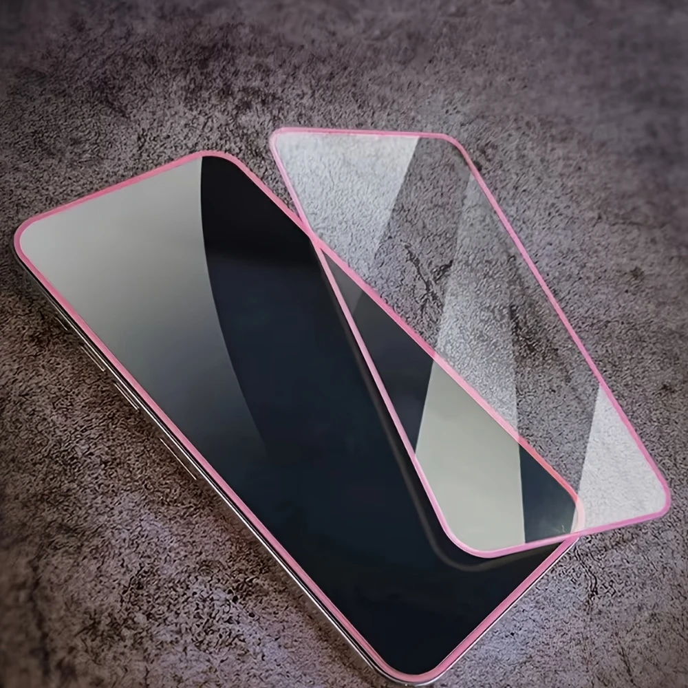 NNBILI 2 Stück Rosa Leuchtender HD Panzerglas Displayschutz, Lichtabsorbierende Leuchtfolie für iPhone 18 Pro Max Serie – Detail 5