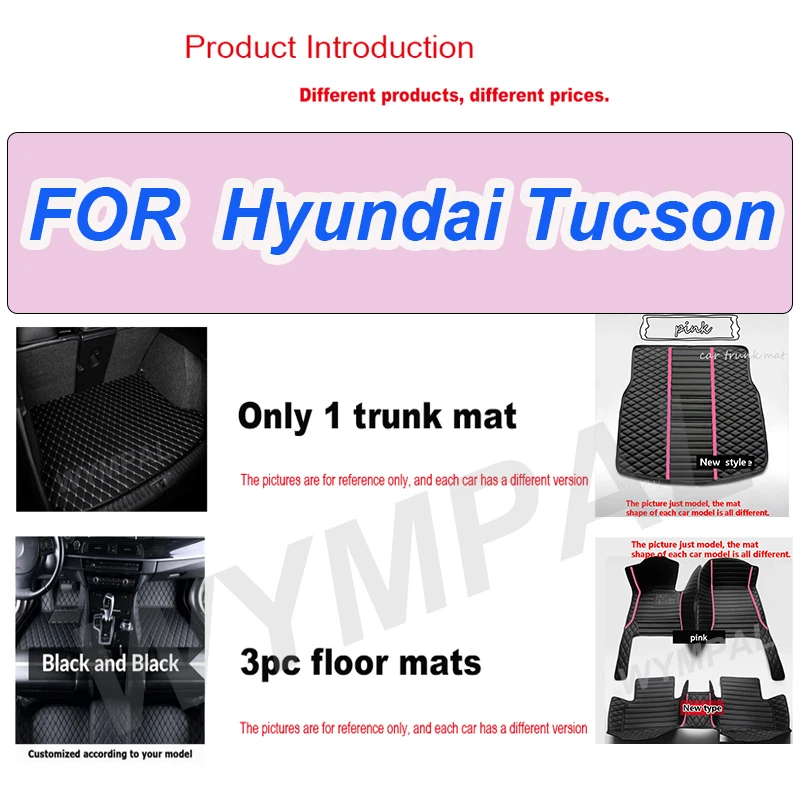 

LUXURY Custom Automotive Car Floor Mats For Hyundai Tucson 2015 2016 2017 2018 Auto Luxury Leather Men Women Car Mats Full Cover