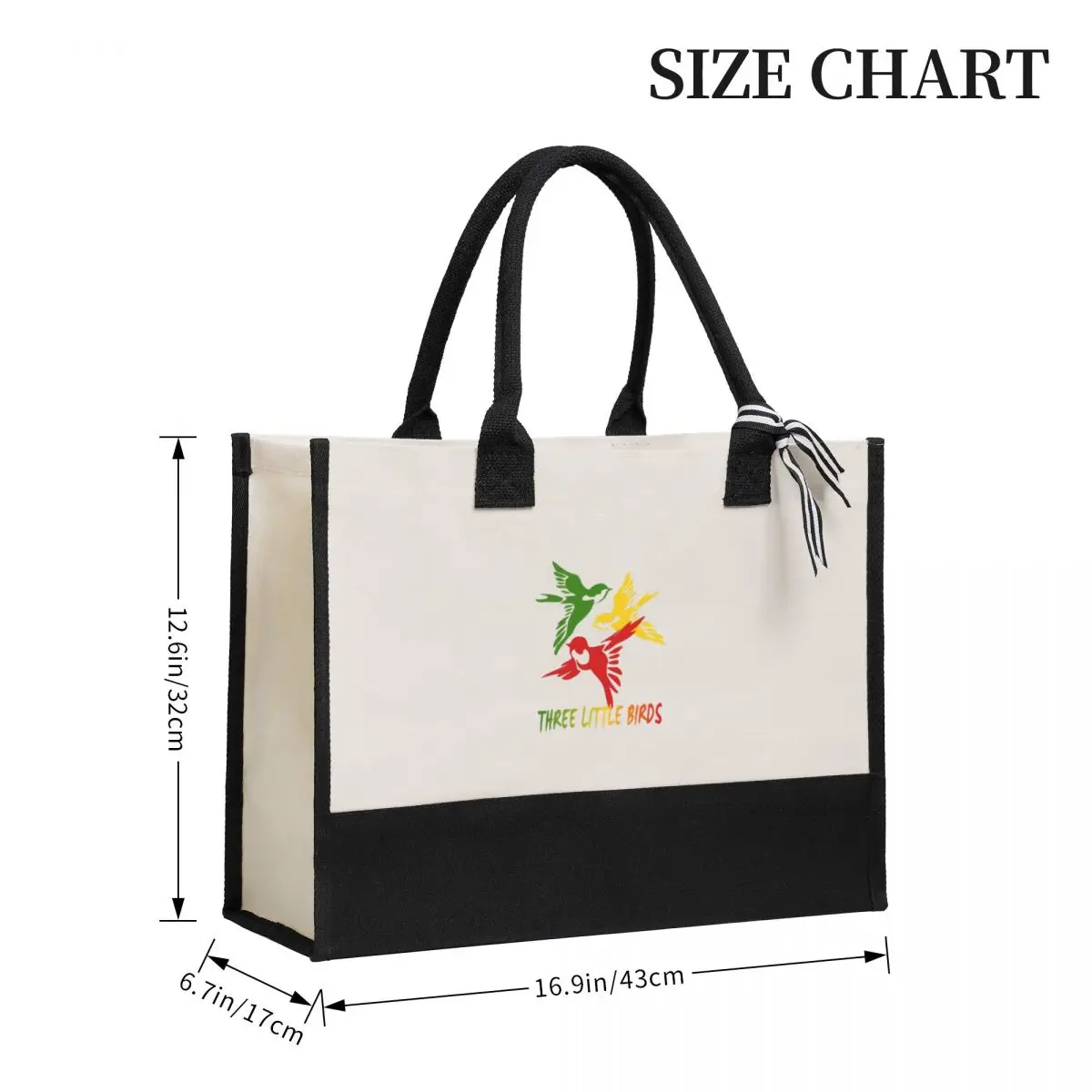 Three Little Birds Canvas Bag Shopping Bag Wedding Decoration Travel Wedding Bag best wedding gift