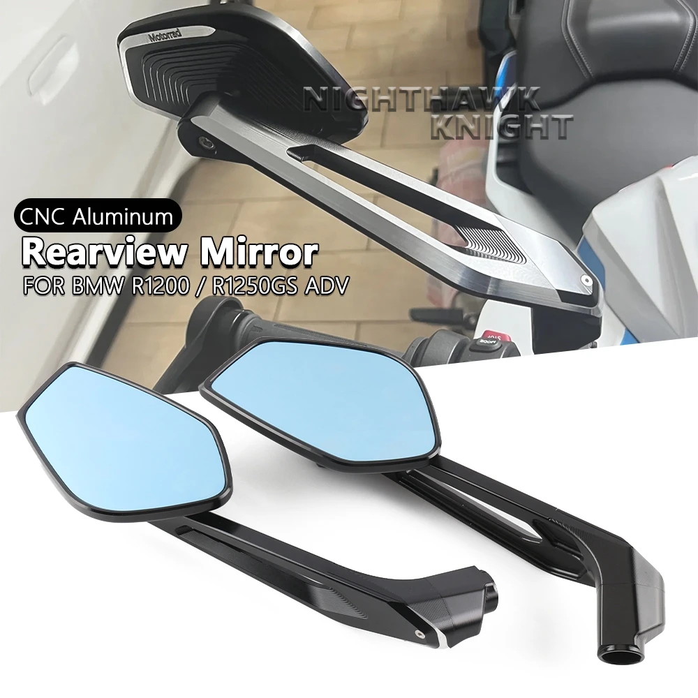 

For BMW R1200GS LC ADV R1250GS R 1250 GS R1300GS Adventure F900GS Motorcycle Accessories CNC Rearview Mirrors Side Blue Mirrors