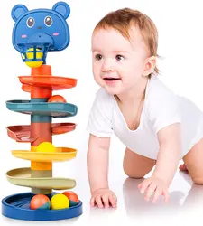 Ball Tower for Toddlers Ball Drop and Roll Tower Educational Development Toys for Baby Children Slide Track Montessori Toys