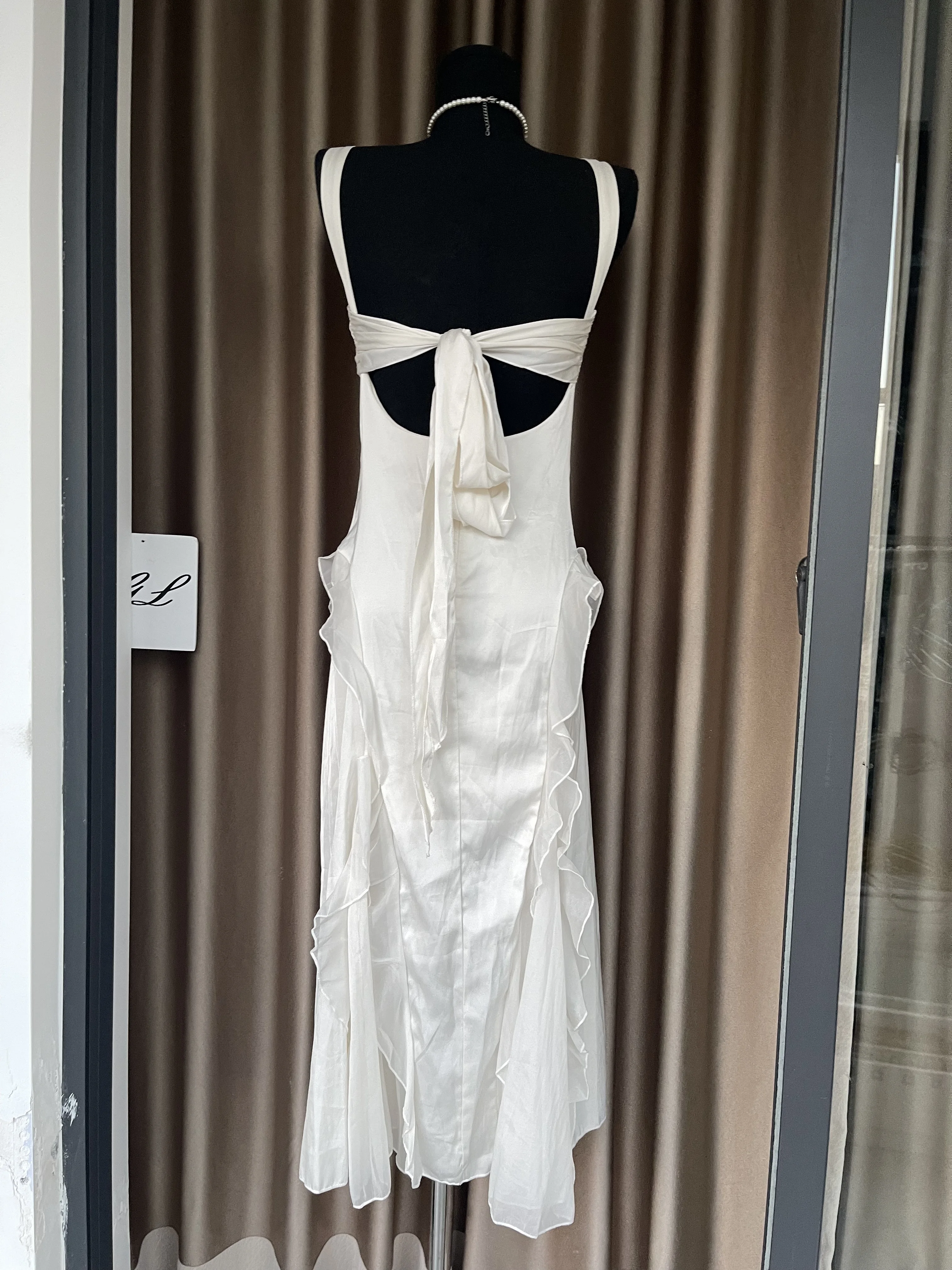 Robe longue blanche de haute qualité pour femmes, Design de mariage, élégante, soirée, célébrité, anniversaire, Club, dos nu