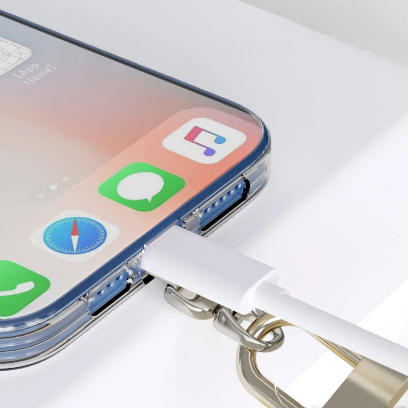 0.3MM Sturdy Metal Cellphone Tether Tab 360 Degree Rotation Phone Hanging Strap Gasket Replacement Phone Lanyard Patch Clip