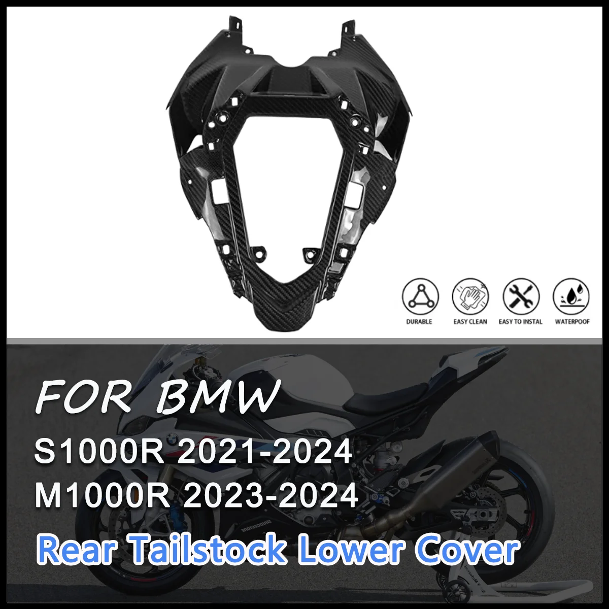 

For BMW S1000RR 2020 2021 2022 2023 2024 3K 100% Dry Carbon Fiber Motorcycle Accessories Right Side Panels