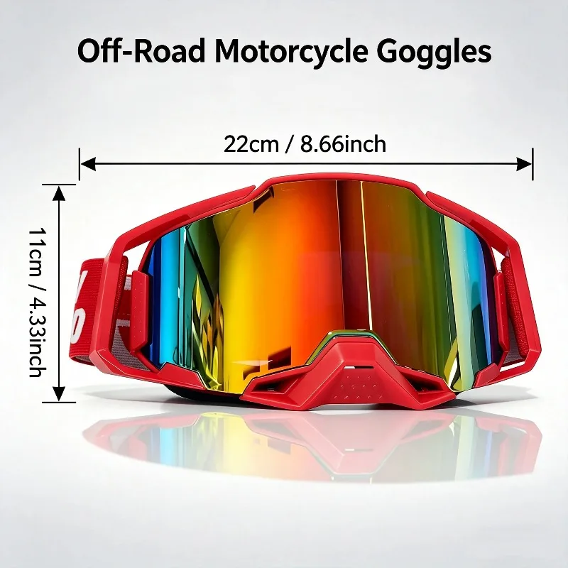 High Quality Professional Off-Road Goggles, Wind & Dust Resistant Motorcycle Eyewear for Mountain Biking & Outdoor Riding