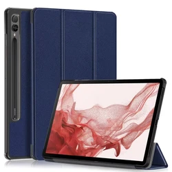 Case For Samsung Tab S9 S8 S7 11 inch Magnetic Tri-folding Leather Smart Stand Cover For Galaxy Tab S8 S9 Plus S7 FE 12.4