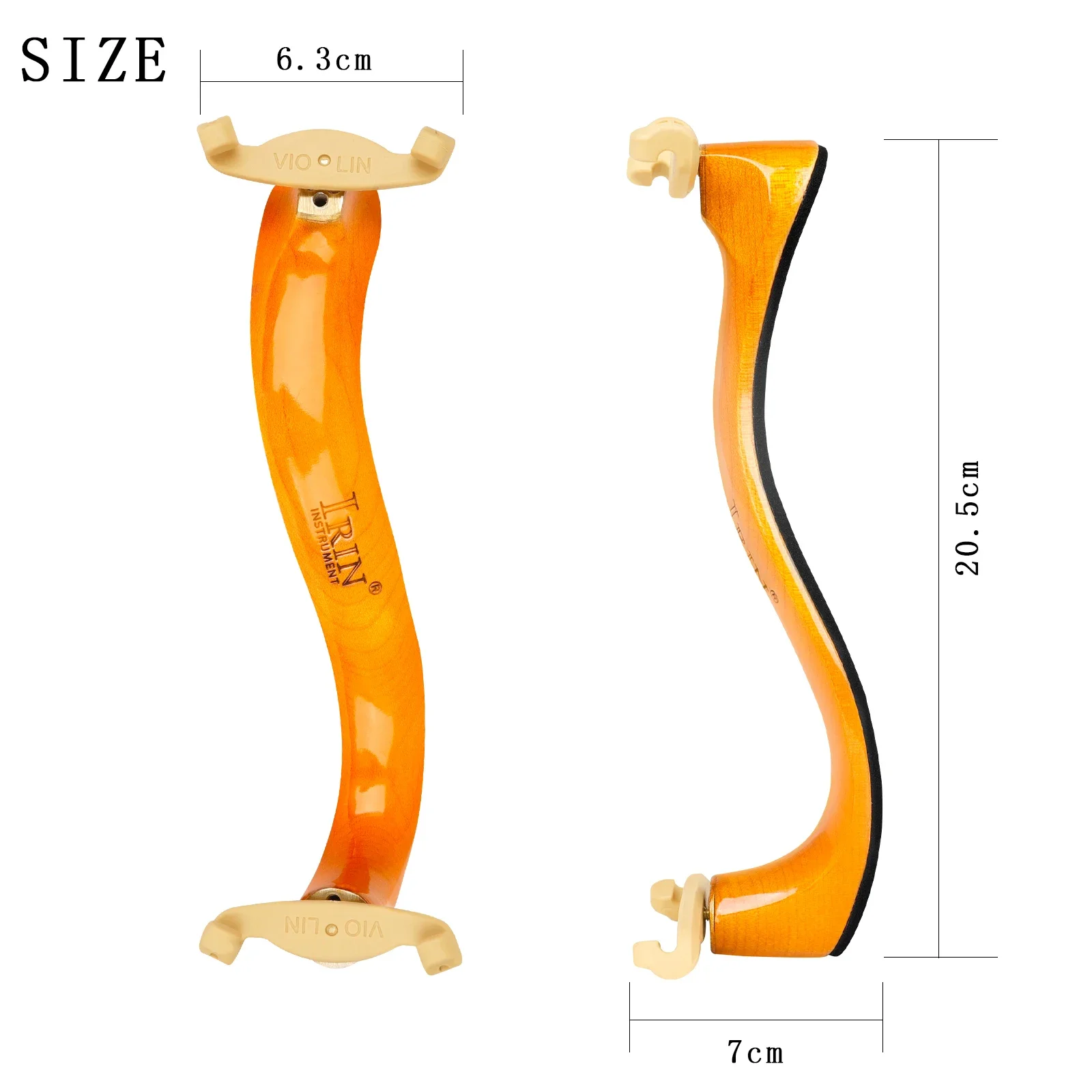 IRIN 4/4 الكمان الكتف الراحة الأسود القيقب لينة الكتف الراحة وسادة دعم أجزاء للكمان الصوتي وملحقاتها #2