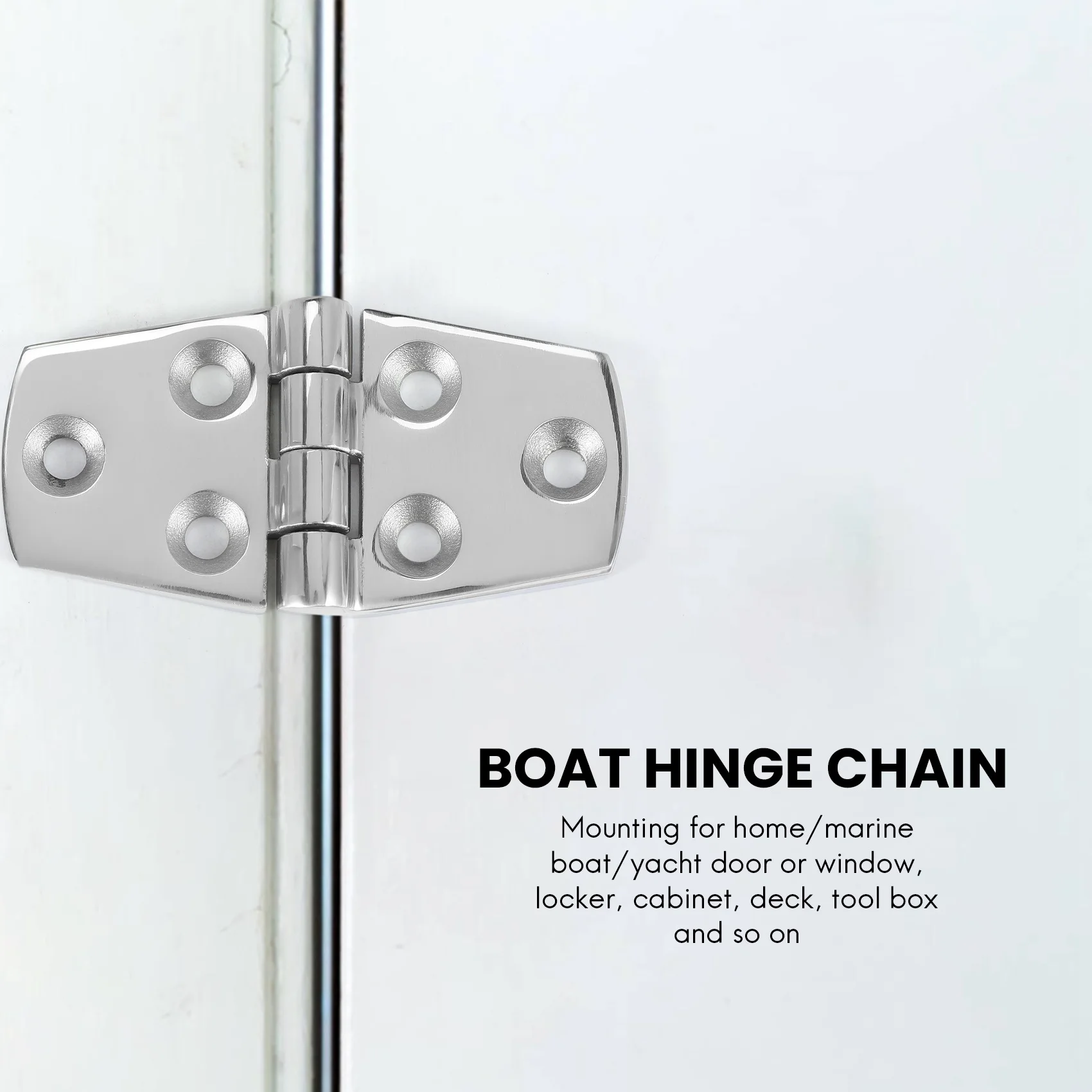 F-3C marinho 4 peças de aço inoxidável cinta dobradiça da porta para barco marinho iate 76x38mm rafting, barco marinho hatch compart