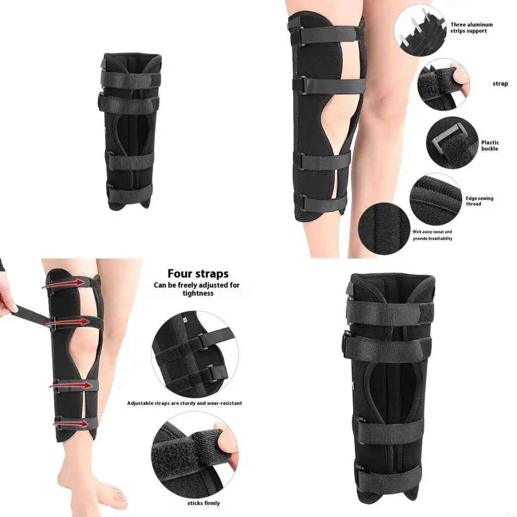 

Pediatric Knee Support Splints Stabilizer Feature Soft Padding Adjustable Strap For Left Right Leg Injury Recovery W89F