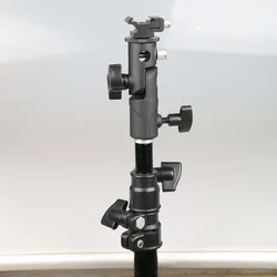 Hot Shoe Speedlite Umbrella Holder Light Stand 180-degree Angle Adjustment Hot-Shoe Flash Holder Adapter Accessories