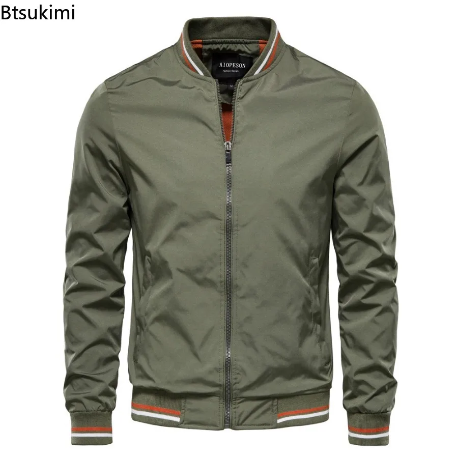 Primavera autunno moda uomo Bomber giacca Trend Casual giacca da Baseball di alta qualità colletto alla coreana cappotti antivento all'aperto per uomo