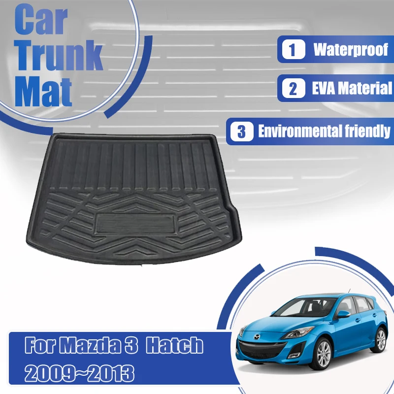 

Car Rear Trunk Mat For Mazda 3 M3 Axela M3 Hatch Hatchback 2009~2013 Waterproof Pad Trunk Storage Pad EVA Cover Auto Accessories