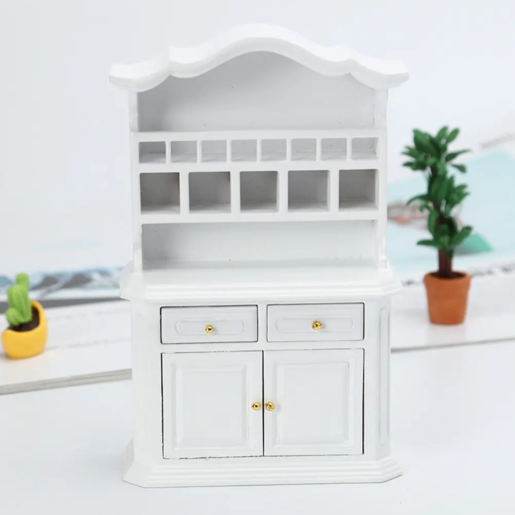 

1Pcs 1:12 Mini Bookcase Natural Wood Build Resistant to Damage Perfect for Mini House Cabinet Display Elegant Shelf Decor