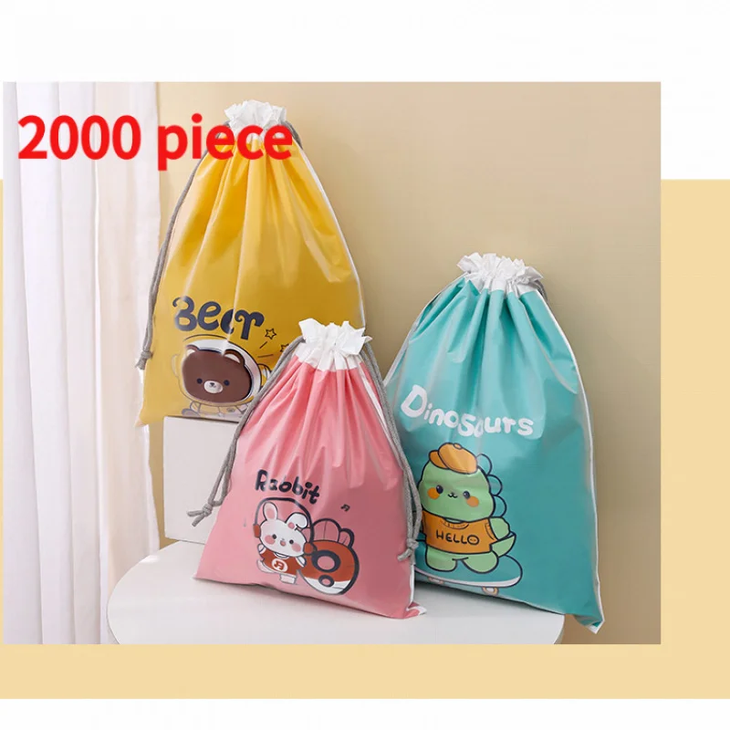 

20 00piece.Custom.Custom Logo Drawstring Bag Personalized Colorful Corn Starch Cloth Drawstring Bag With Double String