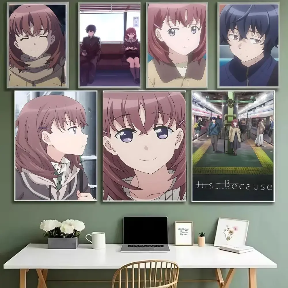 Anime J-JustS BecauseS Poster Iconic Poster Wall Art Print Poster Decorative Mural Home Decor Gift Unframed