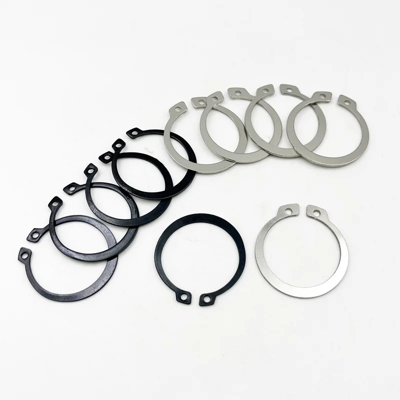 Externe Sicherungsringe C-Clips Unterlegscheiben Sicherungsringe Interne Sicherungsringe aus Edelstahl und Kohlenstoffstahl M3-M48 für Wellen – Detail 8
