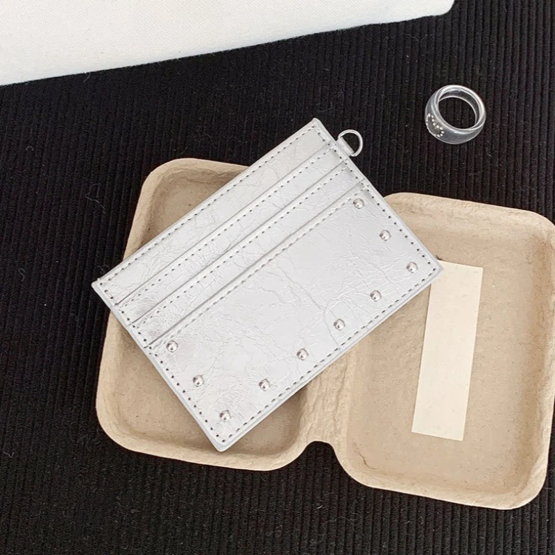 Fashion Ultra Thin Leather Card Holder Multi Slot ID Card Cover Student Bus Card Wallet