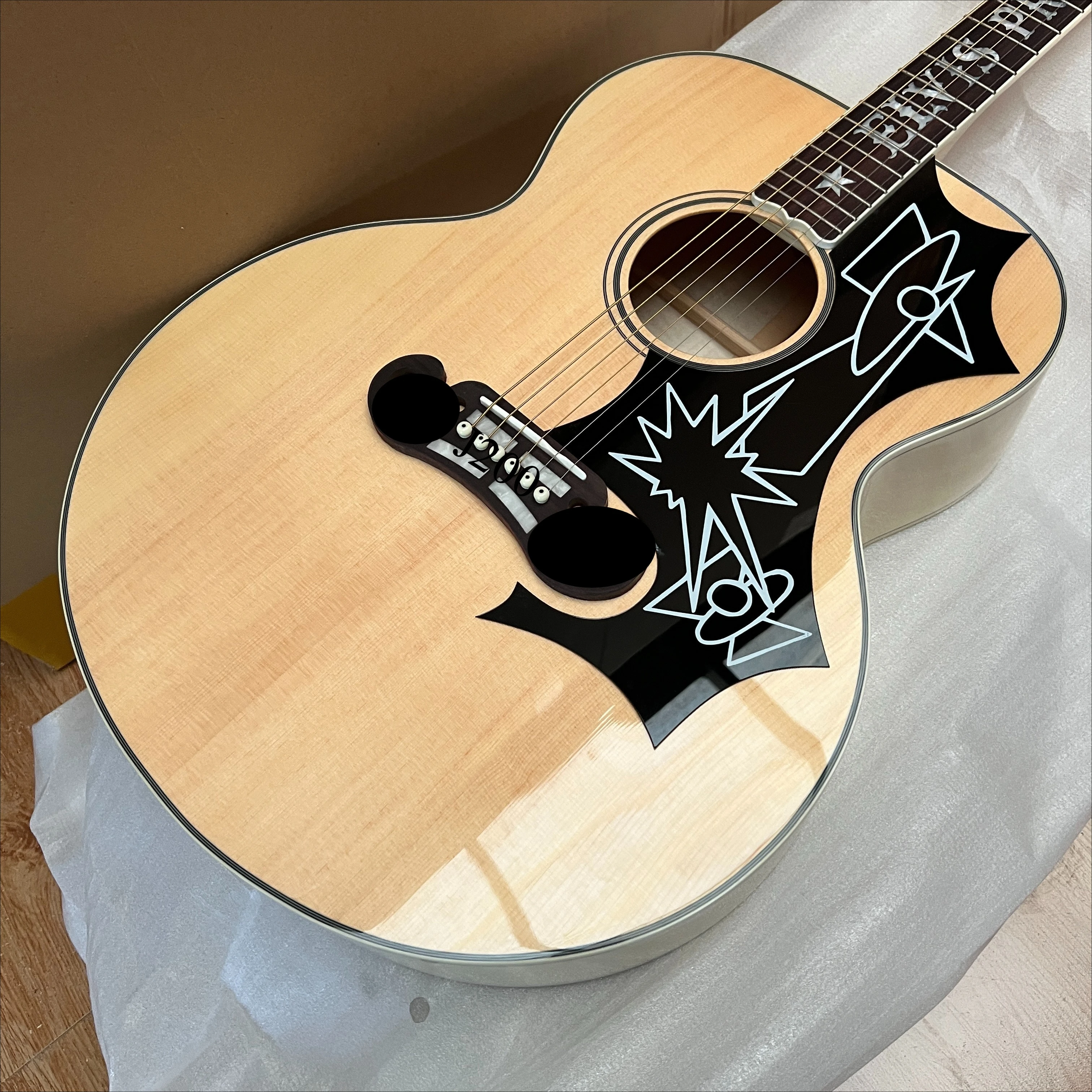 

Акустическая гитара Cat J200 Style, 42 дюйма, цельный верх из пихты, корпус из палисандра, динамичный звук, бесплатная доставка