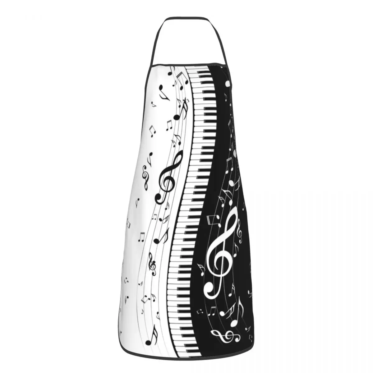 Custom Piano Keys Music Notes Apron Women Men Unisex Bib Kitchen Cooking Tablier Cuisine Chef Painting