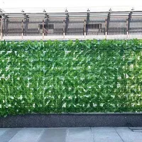1M/3M Artificial Green Leaf Fence Panels Faux Privacy Fence Screen For Home Outdoor Garden Balcony Decoration 5