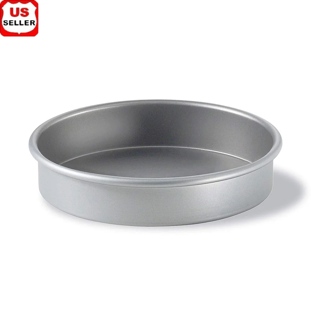 

9 Inch Round Nonstick Cake Pan Heavy Gauge Steel Durable Oven Safe Dishwasher Safe Easy Release Ideal Multi Layer Cakes