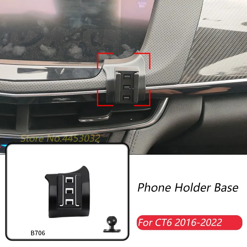 For Cadillac CT6 2016-2022 Car Mobile Phone Holder Air Vent Adjustable GPS Gravity Navigation Bracket Horizontally Accessories