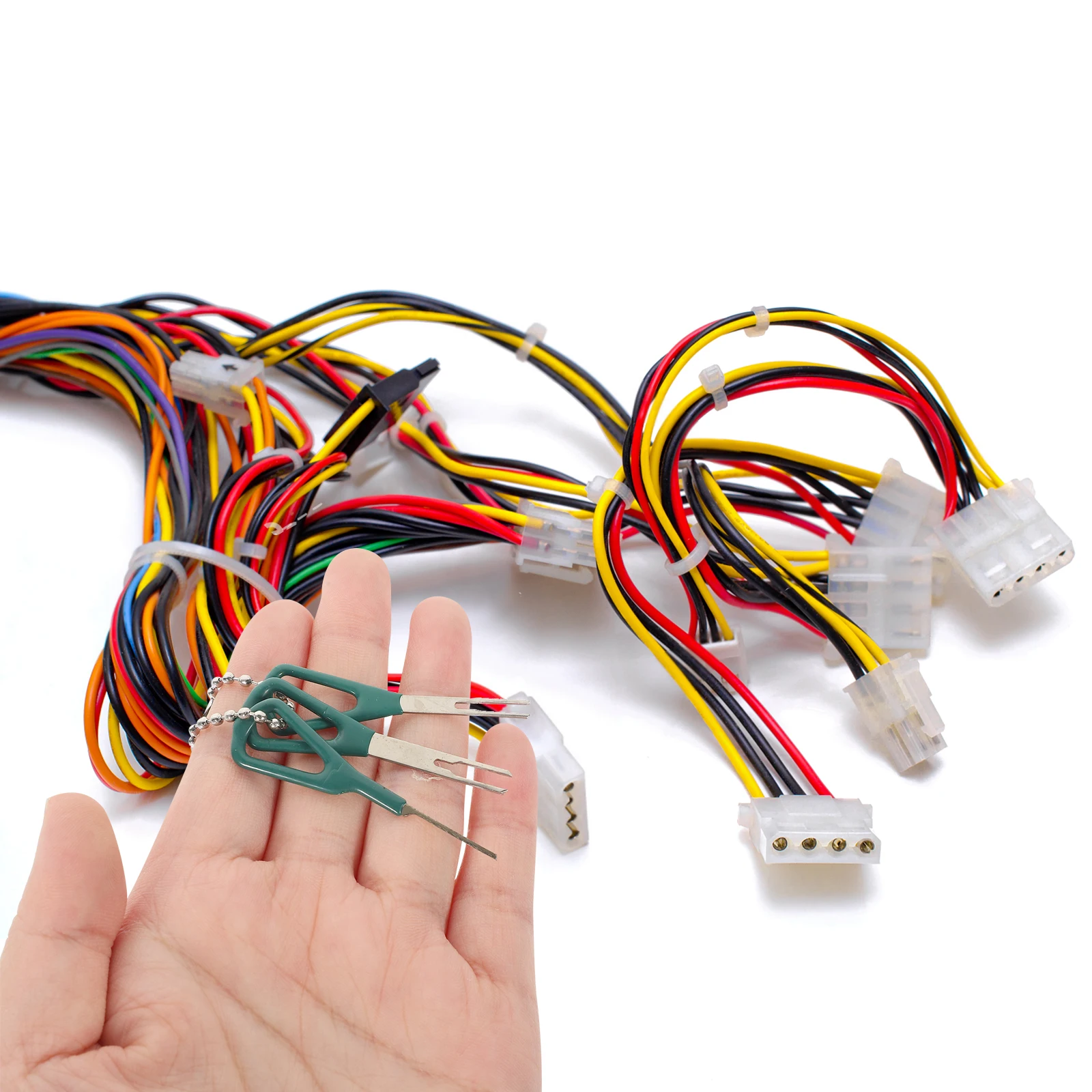 

3pcs Terminal Removal Tool Wire Harness Extractor Kit 1 2.5 3.0 3.5 4.5mm Electrical Automotive Steel Tools Pin Ejector
