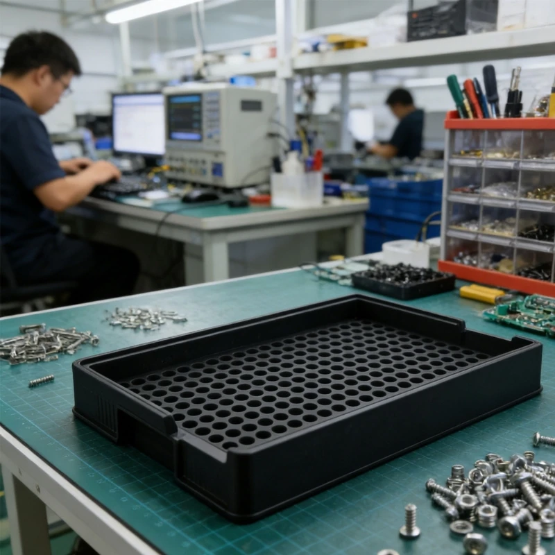 E15A Screw Tray Anti Static PVC Construction With Counting Function For Various Screws Hardware