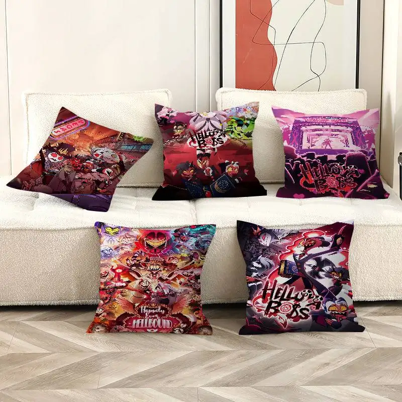

H-Helluva Boss Pillow Gift Home Office Decoration Bedroom Sofa Car Cushion Cover case 45x45