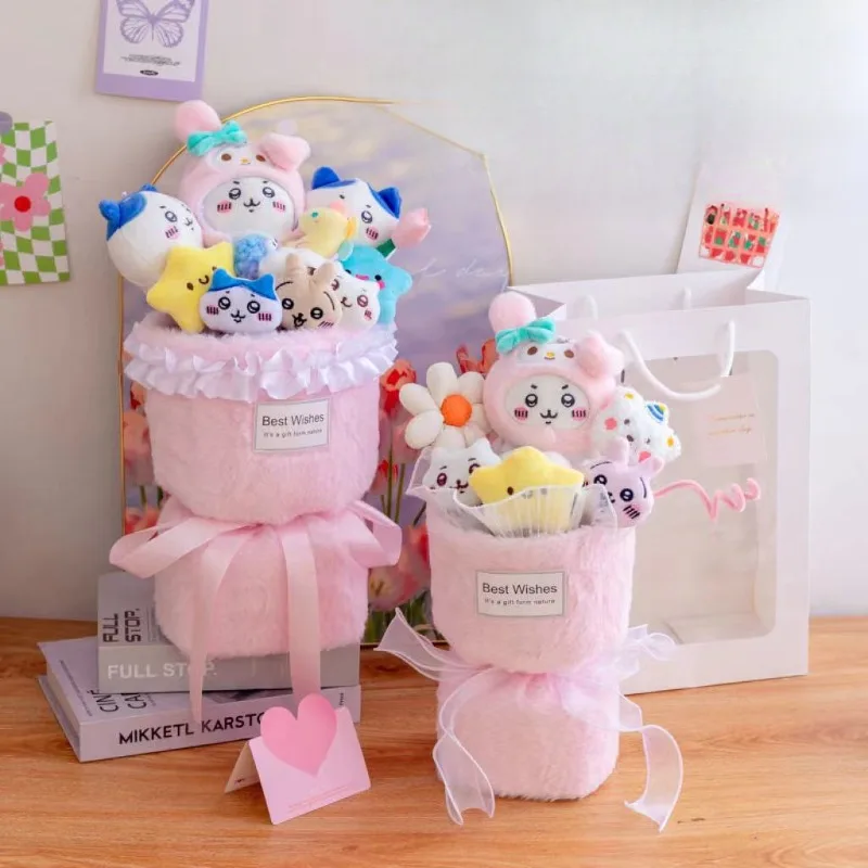 

Аниме-букет из плюшевых игрушек Чиикава Усаги: милый подарок на день рождения для девочек, 2026, мультяшный, кавайный, очаровательный Момонга