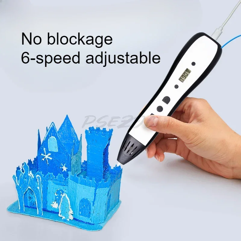 RP700C Intelligent Toy DIY Stereoscopic Painting Set 3D Printing Pen Compatible with ABS+PLA Consumables