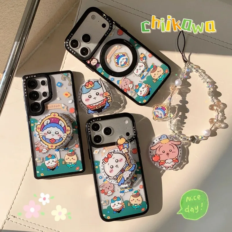 Hot Chiikawa Magnetic Phone Case for IPhone17Pro 16e 15 Samsung Galaxy S26 Ultra S25 Ultra S24 Plus Anti-fall Comfortable Grip