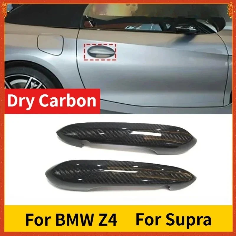 

For BMW Z4 For TOYOTA 86 GR86 GT86 Supra Bull Demon King Real Dry Carbon Fiber Door Handle Cover Exterior Body Kit Modification